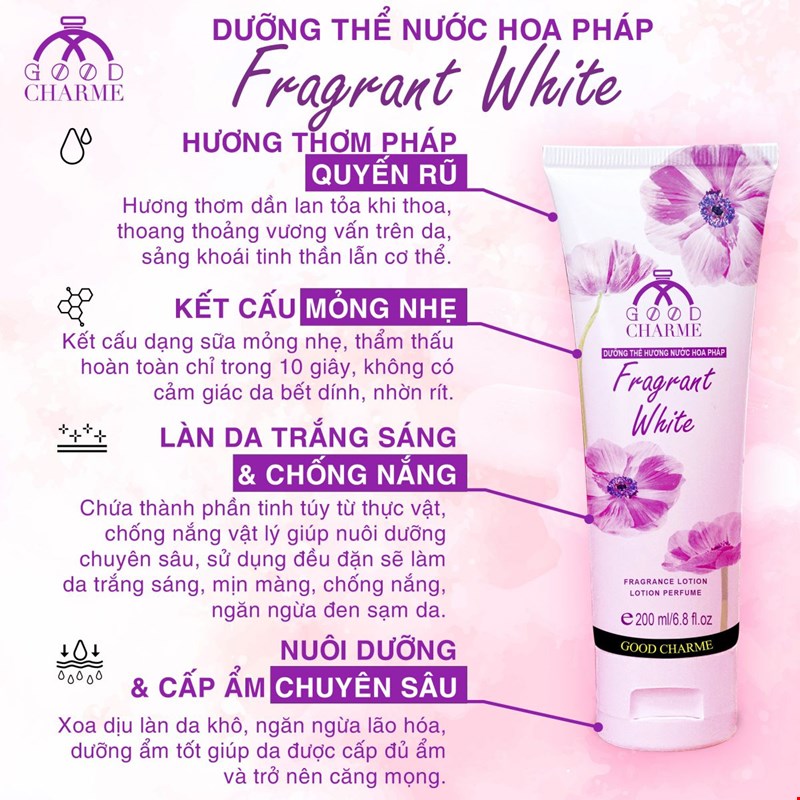 Dưỡng Thể Trắng Da Hương Nước Hoa Pháp FRAGRANT WHITE