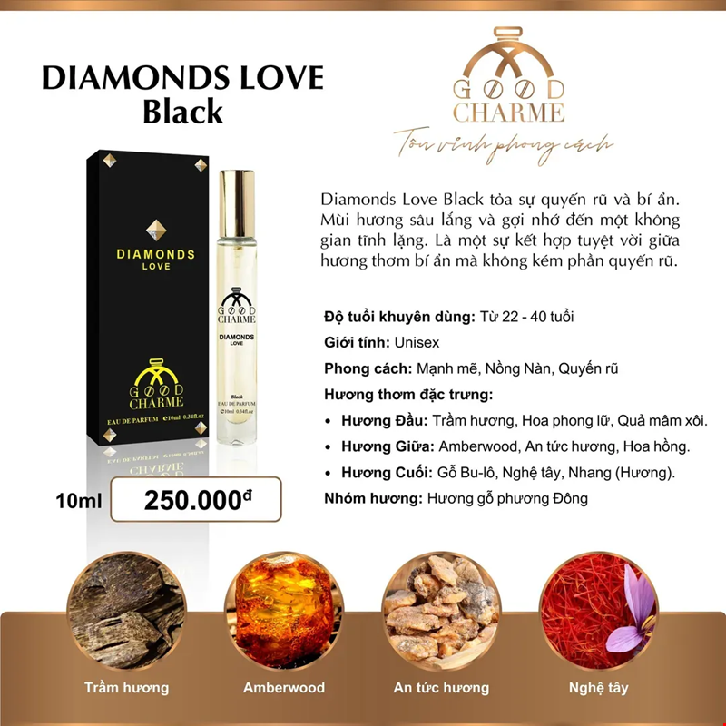 GoodCharme Diamonds Love Black 10ml