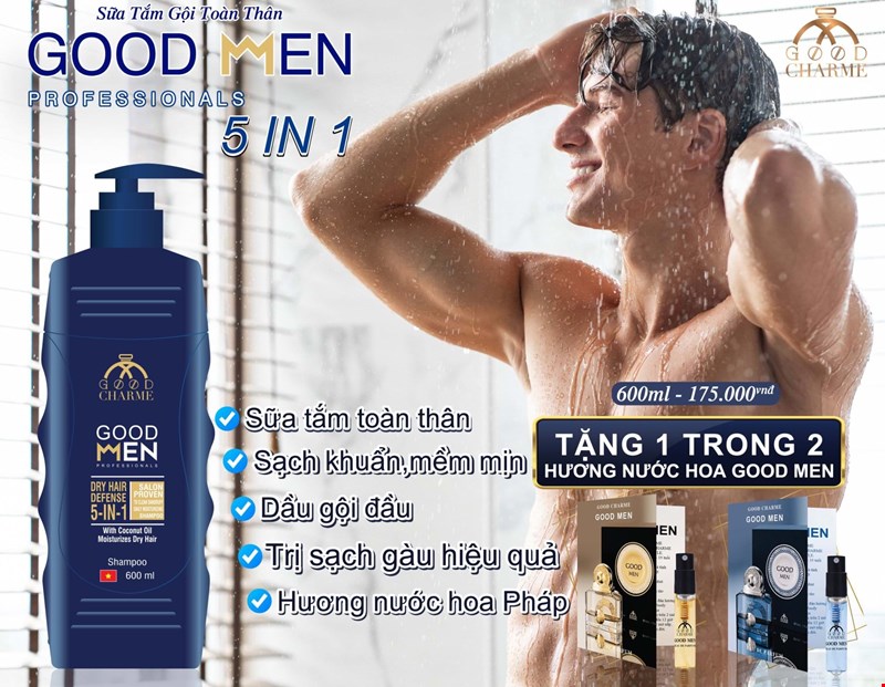 Sữa tắm gội toàn thân GOOD MEN Professionals 5 in 1