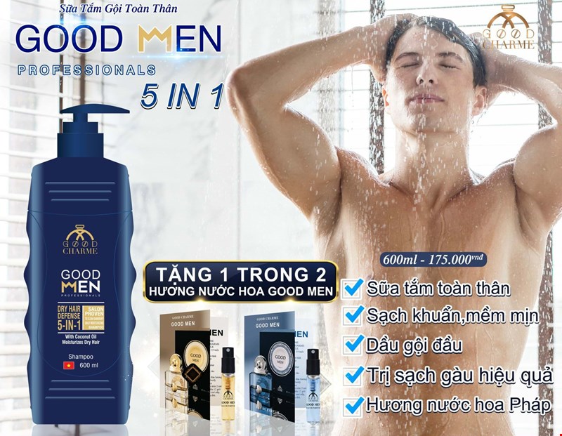 Sữa tắm gội toàn thân GOOD MEN Professionals 5 in 1